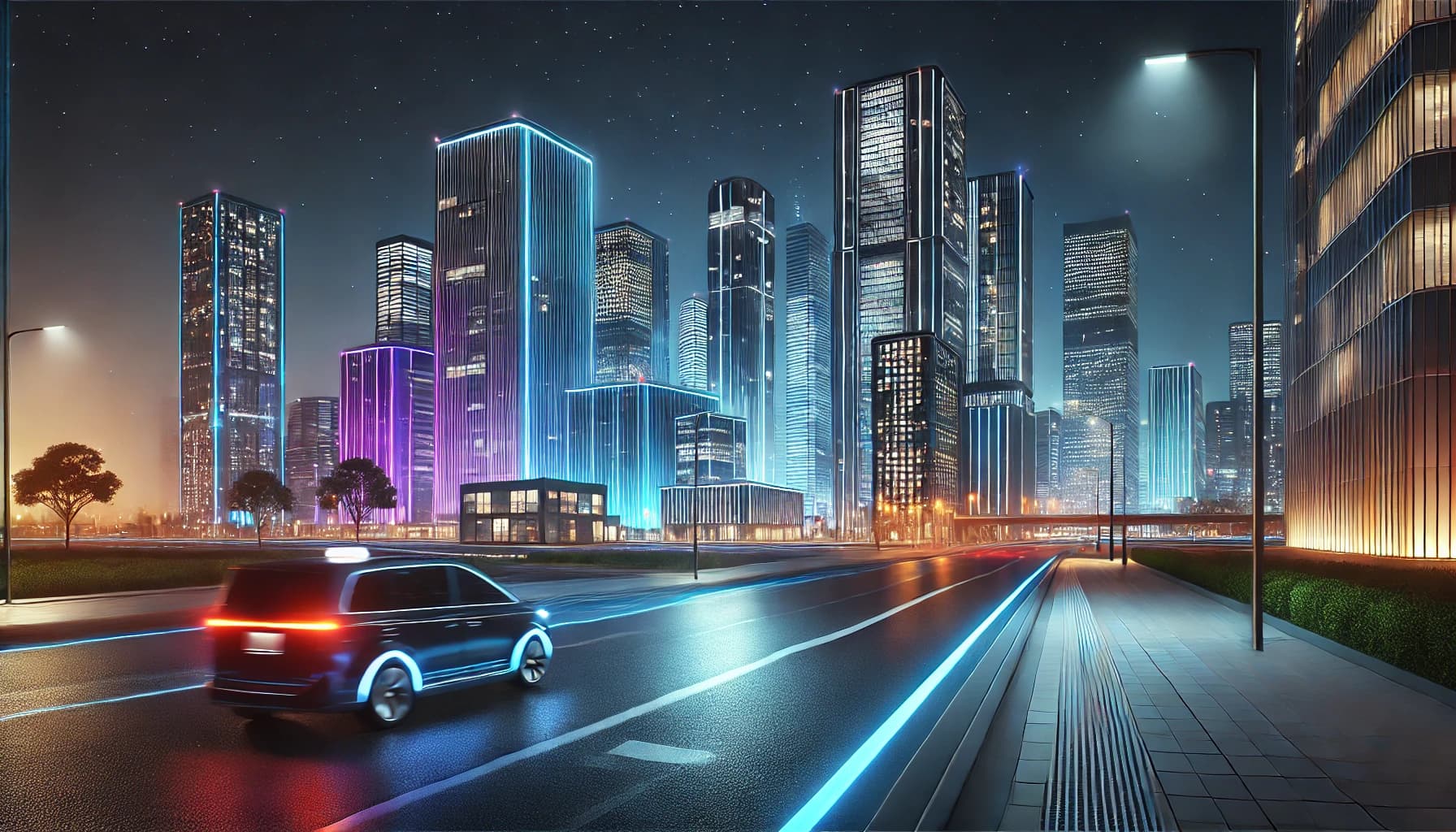 Futuristic cityscape background